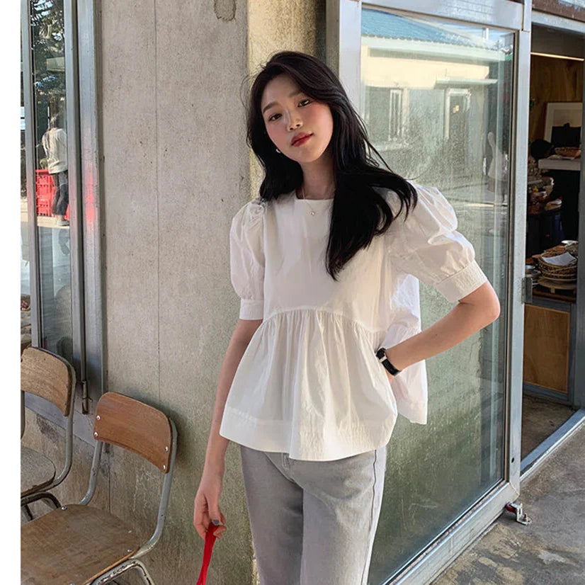 Aovica-Fall Outfits ins style blouse New Embroidery Lace Transparent Womens Blouses Summer Tops Femme Casual Women Shirt Short Sleeve Girls Blouse New Blusas