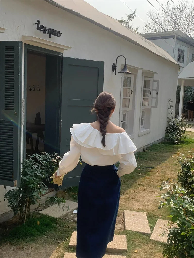 Aovica-Fall Outfits ins style blouse New Embroidery Lace Transparent Womens Blouses Summer Tops Femme Casual Women Shirt Long Sleeve Girls Blouse Maxi Blusas