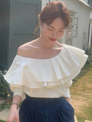 Aovica-Fall Outfits ins style blouse New Embroidery Lace Transparent Womens Blouses Summer Tops Femme Casual Women Shirt Long Sleeve Girls Blouse Maxi Blusas