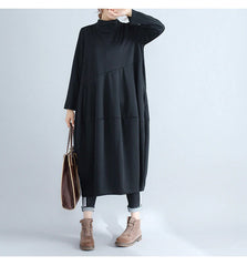 Aovica-Fashion Plus Size Long Sleeve Hoodie Fall Dresses