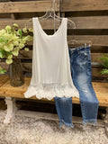 Aovica-Sweet Lace Bottoming Vest