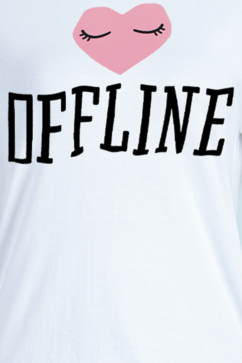 White Daily Cute Print Letter O Neck T-Shirts