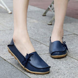 Aovica-Round Toe Slip-On Bowknot Women's Loafers