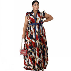 4XL 5XL 6XL Plus Size Women's Clothing Summer Long Dress 2020 Fashion Women Casual Vintage Robe Chic Sleeveless Maxi Dress