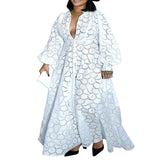Aovica African Dresses For Women White Dashiki African Clothing Robe Africaine Femme 2023 Spring Slim Evening Long Maxi Dress Clothes