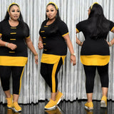 Two Piece Pant Sets Plus Size African Clothes Set Women Short Sleeve Split Top And Pants Matching Set Floral Print 2 Pcs Set
