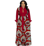Aovica Long African Dresses For Women Africa Clothing African Design Bazin Pleated Glitter Dashiki Maxi Dress Africa Clothing