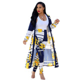 Two Piece Matching Sets  Printed 2 Piece Set Women Clothes 2023 Long Cardigan Tops+Pants Suits Casual Autumn Winter Outfits