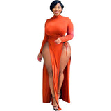Aovica Dresses For Women Fall Clothes Bodycon Plus Size  Dress Long Sleeve Elegant Party Birthday Dress