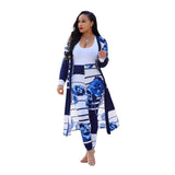 Aovica Summer 2 Piece Set Women Cardigan Long Trench Tops And Bodycon Pant Suit Casual Clothes Boho  Two Piece Outfits 2023