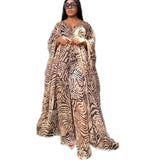 Women Africa Clothes African Dashiki New Fashion Two Piece Suit Long Dress + Wide Pants Party Dresses Plus Size Robe 2 Piece Set