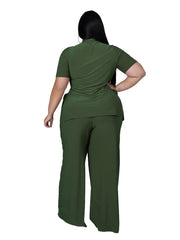 Aovica 2 Piece Sets Womens Pant Sets Plus Size Casual T Shirt And Trouser Loungewear Sets  Outfits