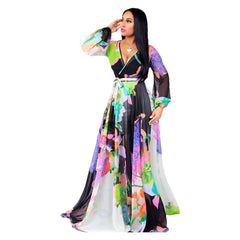 Aovica 2022 Large Chiffon Long Dress Wedding Prom Party Elegant Dresses Summer Casual Bohemia Plus Size Women Clothing Urban 5XL