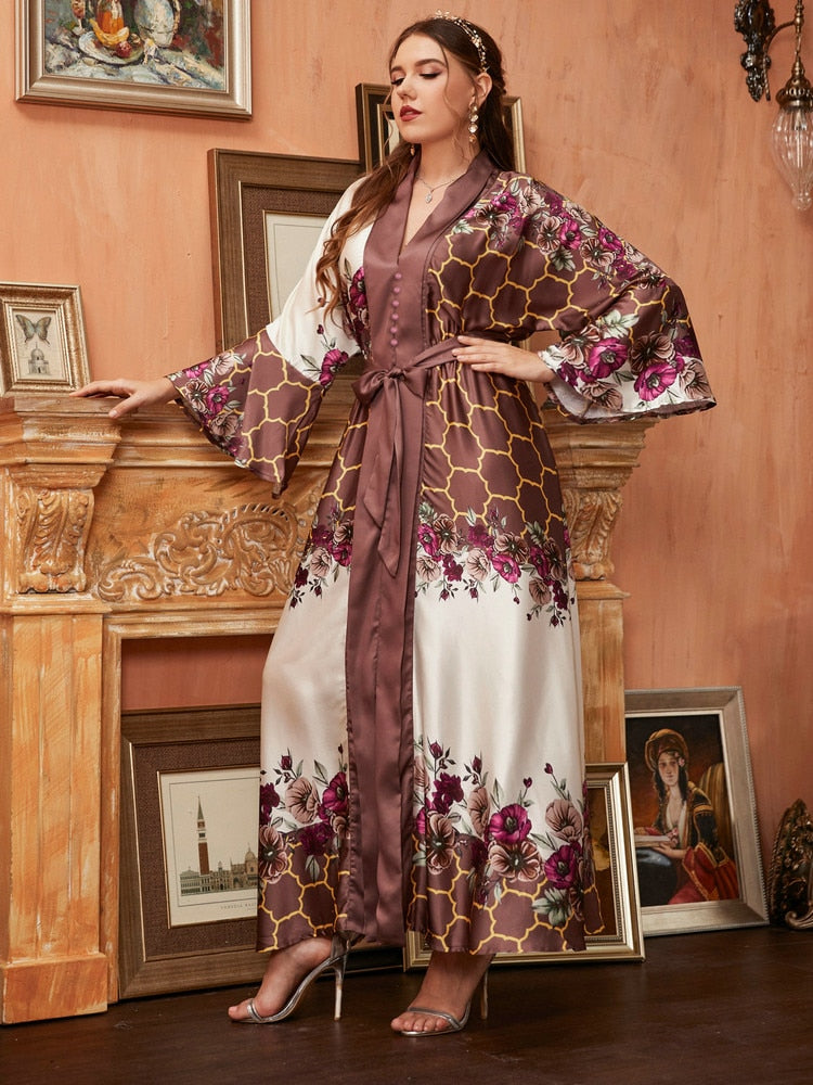 Aovica  Women Large Plus Size Maxi Dress Elegant Evening Party 2022 Luxury Designer Long Oversize Muslim Turkey Festival Clothing