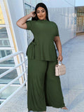 Aovica 2 Piece Sets Womens Pant Sets Plus Size Casual T Shirt And Trouser Loungewear Sets  Outfits