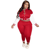 Aovica Plus Size Women's Clothing Winter Clothes Sweatsuits Sweatpants Sets Tracksuit Striped Two Piece Outfits Wholesale Dropshipping