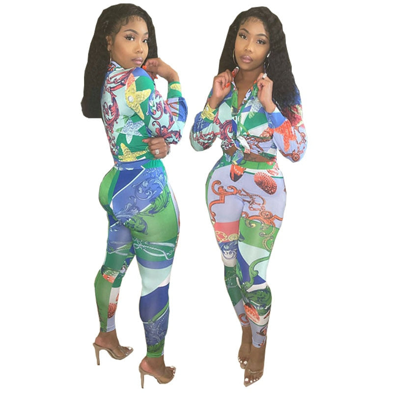 2023 Summer Women Sets Full Sleeve Top Shirt And Pants Suits Two Piece Set Casual Tracksuits Loose Fitness Streetwear Outfits