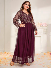 Aovica  2022 Spring Plus Size Women Maxi Dresses Large Luxury Designer Chic Elegant Oversized Long Muslim Evening Party Clothing