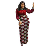 Aovica Diamonds African Dresses For Women 2023 Christmas Africa Clothing Muslim Long Dress High Quality Fashion African Maxi Dress Lady