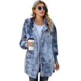 Aovica Early Autumn New  Soft Sweater Coat Women Winter Hooded Long-sleeved Warm Plush Cardigan Casual Loose Woolen Retro Clothes