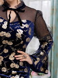 Aovica  Women Plus Size Large Maxi Dresses 2022 Spring Luxury Chic Elegant Long Sleeve Evening Party Festival Oversized Clothing