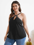 Aovica 2023 Summer Women Tops Sleeveless Tanks Spaghetti Neckline Camis Solid  Club Party Beach Tees Tunic Plus Size
