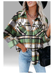 Aovica Classic Plaid Woman Jacket Fall Winter Casual Long Sleeve Couple Jackets Office Lady Korean Coats Women  11 Color