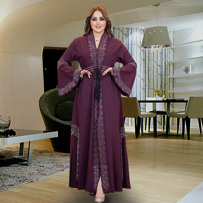 Aovica Plus Fashion Muslim Dubai Turkey Islam Kaftans Long Hijab Dress Jalabiya For Women Robe Musulman Femme Caftan Marocain Vestidos Long