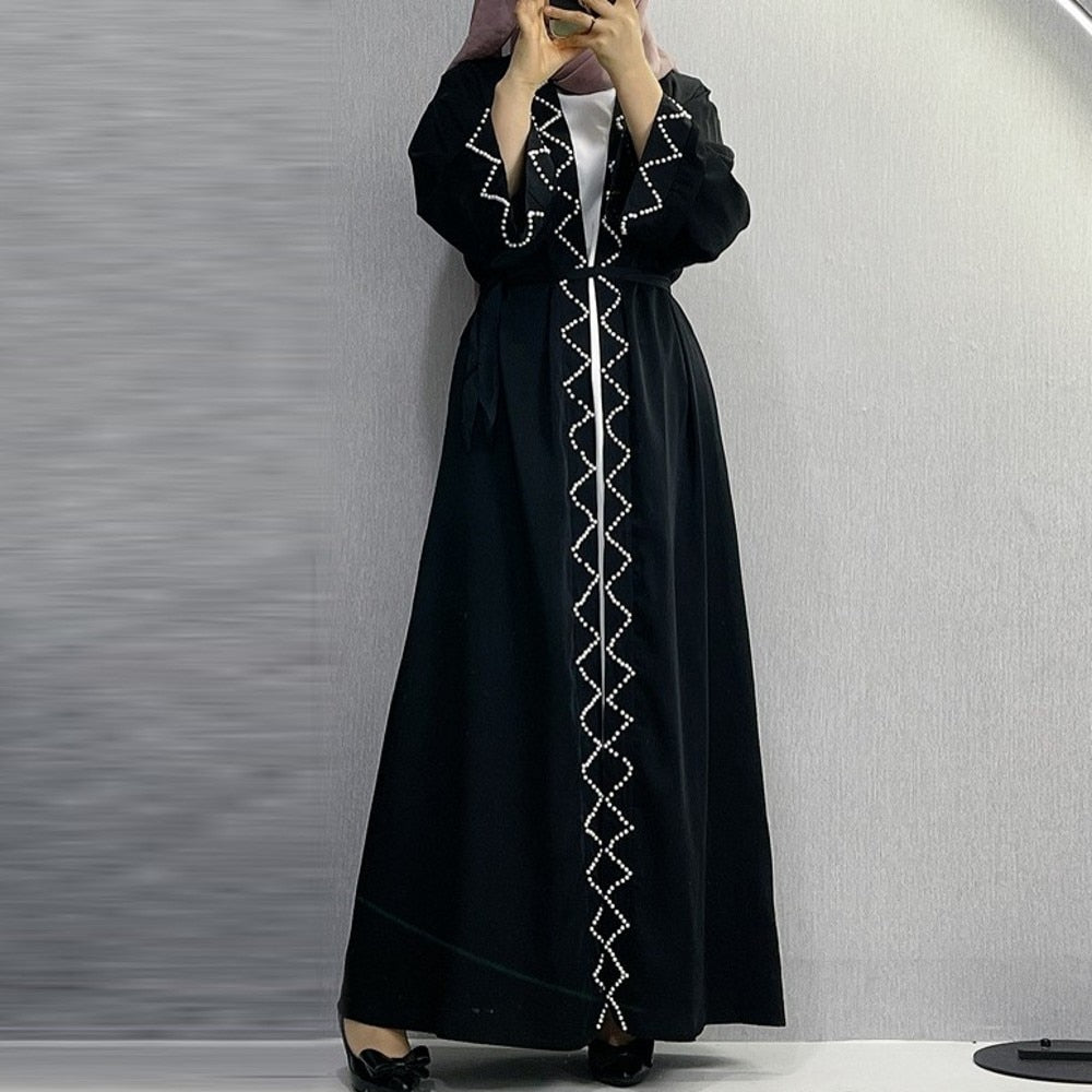 Aovica Plus Fashion Kimono Dubai Turkey Islam Kaftan Muslim Dress Clothes Abayas For Women Robe Caftan