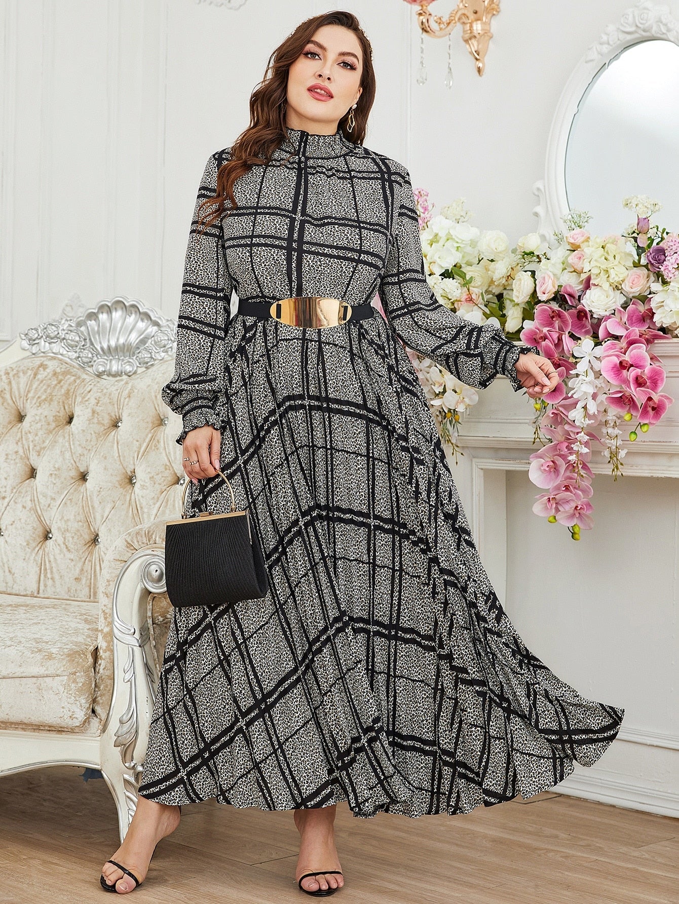 Aovica Women's Plus Size Maxi Long Dresses 2023 Autumn Winter Luxury Chic Elegant Turkish African Party Evening Wedding Clothing