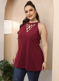 T-shirt Plus Size Women's Clothing Fashion  Hollow Halter Top Bottoming Shirt Casual Solid Color Short-sleeved Tops Female