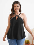 Aovica 2023 Summer Women Tops Sleeveless Tanks Spaghetti Neckline Camis Solid  Club Party Beach Tees Tunic Plus Size