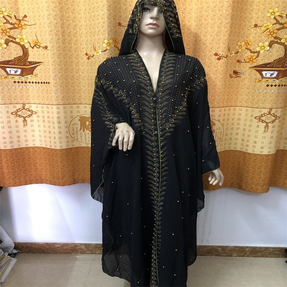 Aovica Plus Fashion One Piece African Maxi Dresses For Women Evening Party Long Dress Clothing Elegant Kaftan Muslim Dress