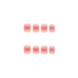 Aovica- 24Pcs Pink French Tips False Nails Fake Nails Full Cover Artificial Nails Press On Nails With Wearing Tools
