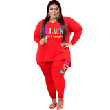 Aovica 2023 Winter Women Clothing Plus Size Sets Sports Long Sleeve Pants Suits 2 Piece Outfits Female