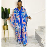 Two Piece Set Summer African Clothes For Women Dashiki 2022 Fashion Long Dress Sets Pants Suits Outfits Party Dresses Plus Size