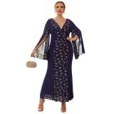 Cheap Clearance Dress With Free Shipping Women Plus Size Luxury 2023 Summer Vintage Merman Clothing For Party Blue Dress