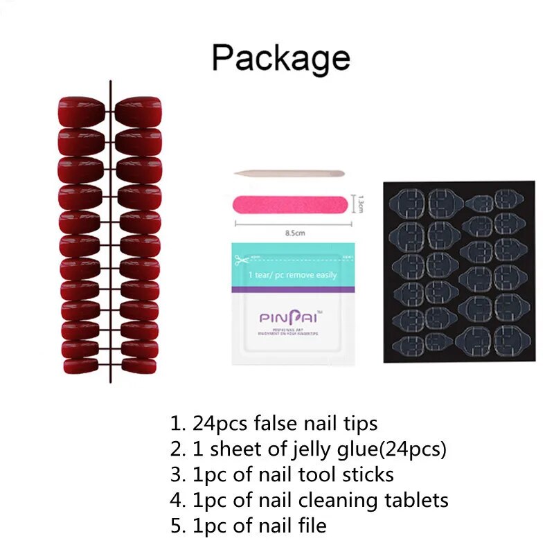 Aovica- Short Square Head False Nails Press On Nails Top Forms For Nails Coffin Nail Tips Manicure Reusable False Nails Without Box