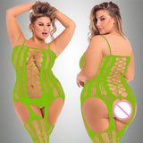 Aovica  Plus Size Bodysuit Porn Sexy Fishnet Bodystocking Women Sex Erotic Clubwear Underwear Hot babydoll Costumes Open Crotch