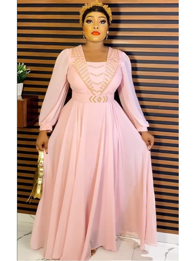 Aovica Plus Fashion  Long Dresses Women Eid Ramadan Islam Clothing Abaya African Dresses For Women Musulman Djellaba