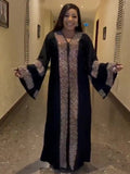 Aovica  Abayas For Women Dubai Turkish Stones Shiny Long Sleeve Kaftan Dresses African Boubou Muslim Islamic Clothing Party Gown Robe