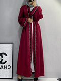 Aovica One Piece Ramadan Eid Mubarak Open Abaya Kimono Dubai Turkey Islam Kaftan Muslim Dress Clothes Abayas For Women Robe Caftan