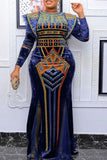 Black Elegant Solid Patchwork Beading Hot Drill O Neck Trumpet Mermaid Plus Size Dresses