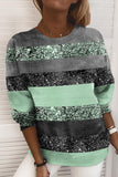 Aovica-African women's clothing Casual Print Patchwork O Neck Tops