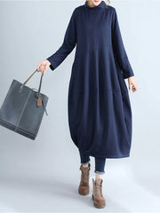 Aovica-Fashion Plus Size Long Sleeve Hoodie Fall Dresses