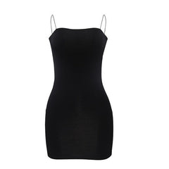 AOVICA-Women's Party Dress Bodycon Sheath Dress Mini Dress Black White Red Sleeveless Pure Color Backless Summer Spring Spaghetti Strap Party Birthday Vacation Summer Dress Slim 2023 S M L / Black Dress